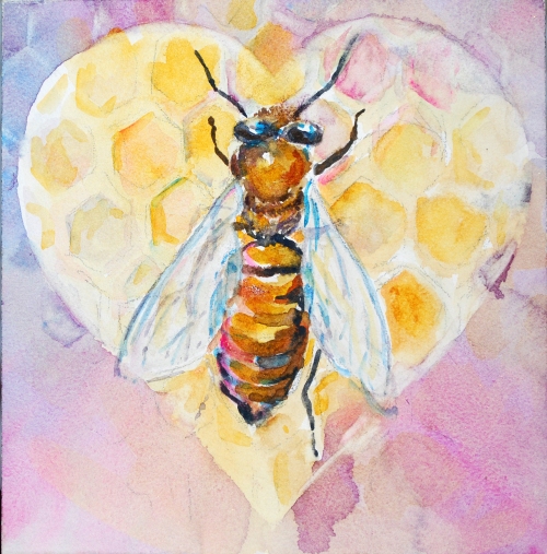Bee Heart Honeycomb 